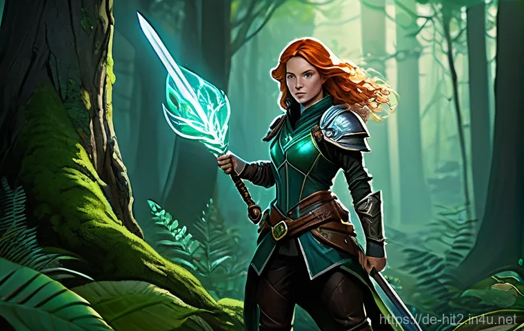 히트2 메인 퀘스트 빠른 진행법 - **Prompt:** A confident female fantasy adventurer, approximately 25-30 years old, with strong but el...