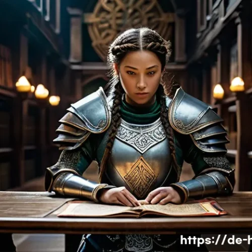 히트2 정령 카드 활용 - **Prompt 1: The Strategist's Choice**
    "A seasoned female warrior, clad in ornate, practical full...